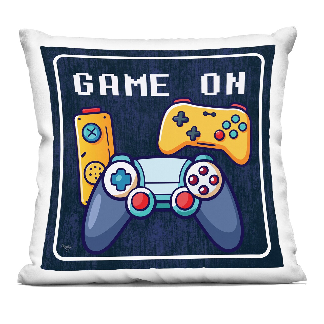 Stupell Industries Game On with Controllers Decorative Printed Throw Pillow, design by Mollie B., 18 x 7 x 18